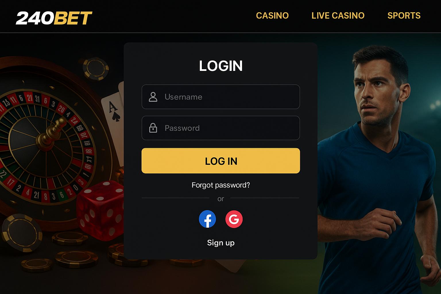 Login no Cassino 240BET